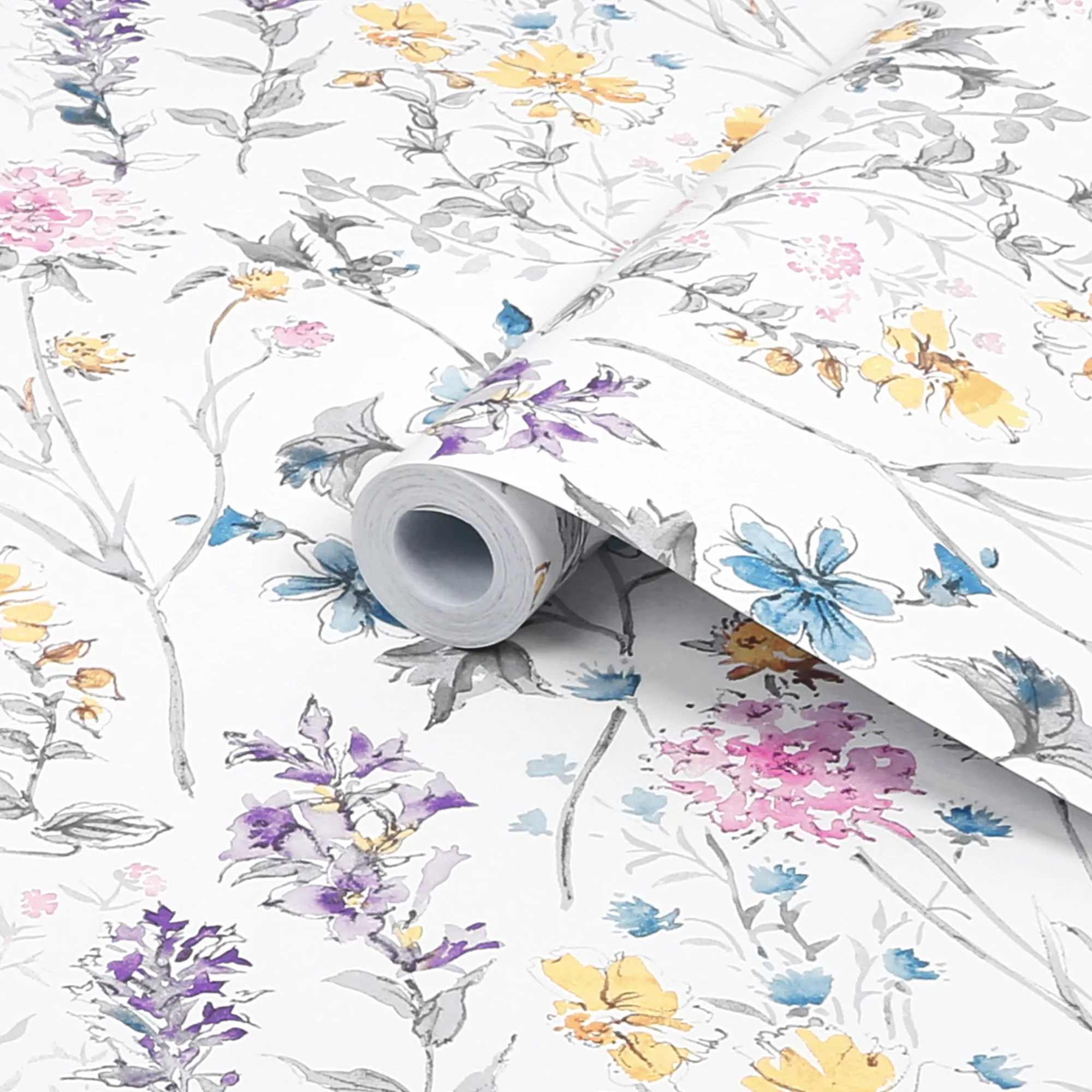 Laura Ashley Multicolour Wild Meadow Smooth Wallpaper 2 Laura Ashley Multicolour Wild Meadow Smooth Wallpaper - Image 2