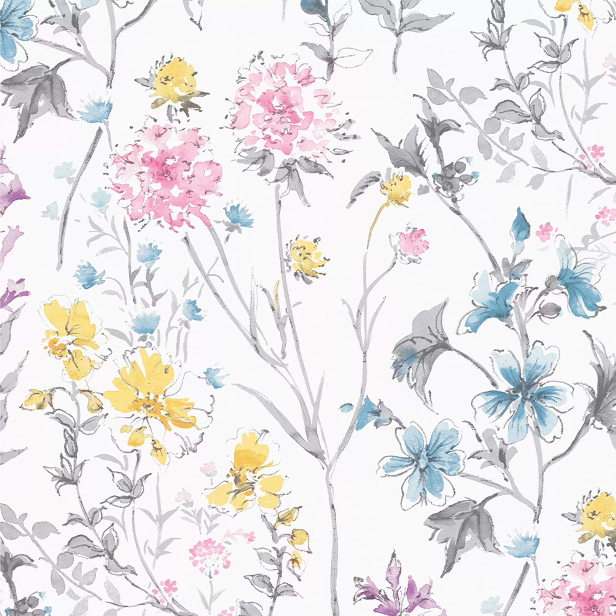 Laura Ashley Multicolour Wild Meadow Smooth Wallpaper 3 Laura Ashley Multicolour Wild Meadow Smooth Wallpaper - Image 3