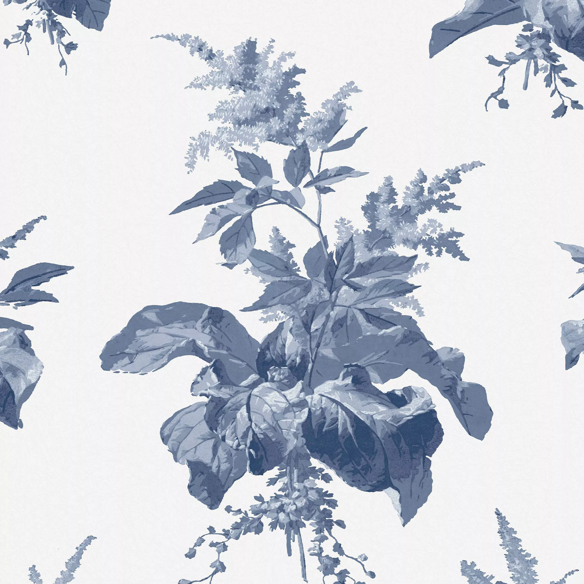 Laura Ashley Narberth Blue Leaves Smooth Wallpaper 3 Laura Ashley Narberth Blue Leaves Smooth Wallpaper - Image 3