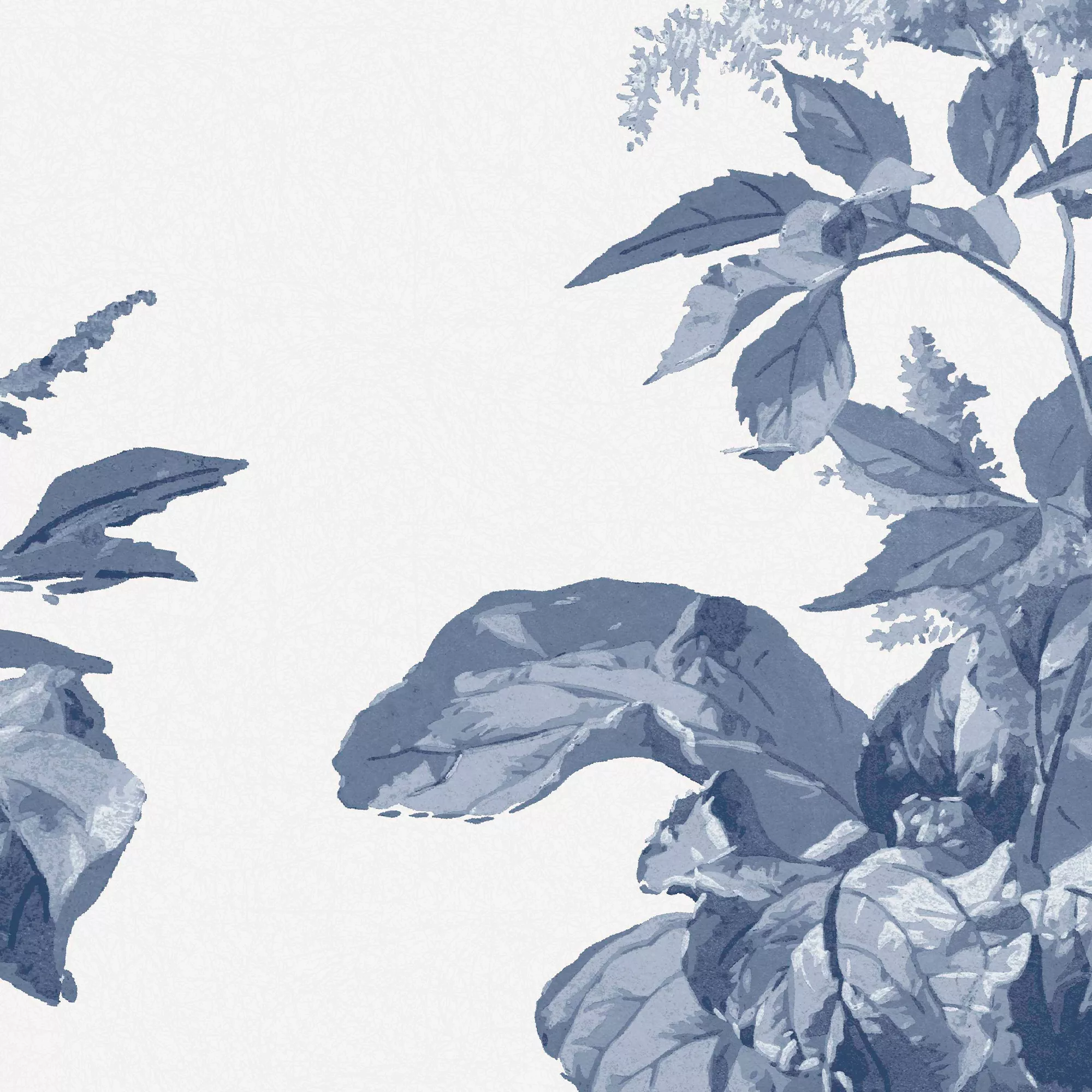 Laura Ashley Narberth Blue Leaves Smooth Wallpaper 2 Laura Ashley Narberth Blue Leaves Smooth Wallpaper - Image 2