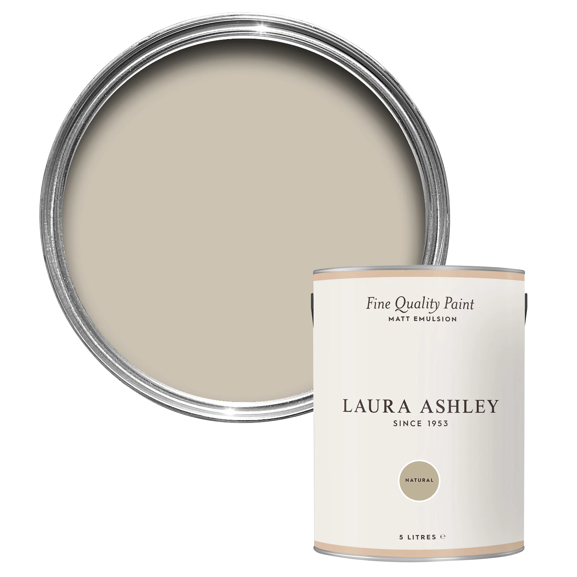 Laura Ashley Natural Matt Emulsion Paint, 5L 1 Laura Ashley Natural Matt Emulsion Paint, 5L