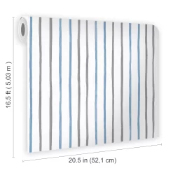 Laura Ashley Painterly Stripe Blue, Grey & White Kids Smooth Wallpaper 13 Laura Ashley Painterly Stripe Blue, Grey & White Kids Smooth Wallpaper -Laura Ashley Sales Store laura ashley painterly stripe blue grey white kids smooth wallpaper5011583546385 02t bq