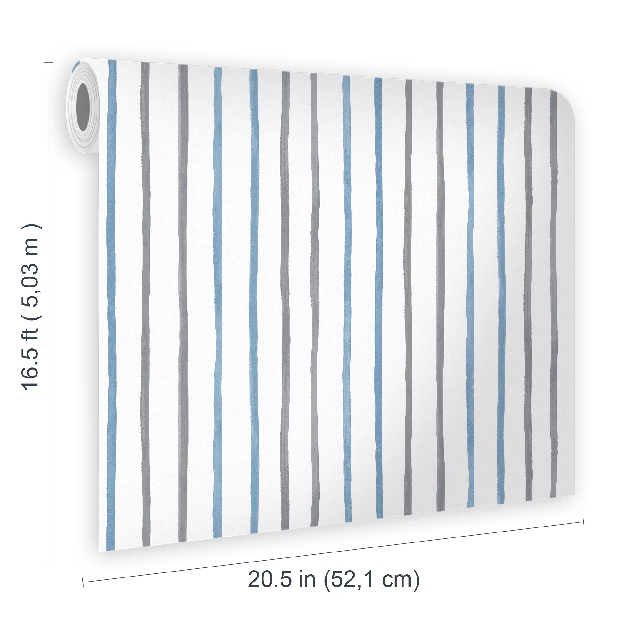 Laura Ashley Painterly Stripe Blue, Grey & White Kids Smooth Wallpaper 7 Laura Ashley Painterly Stripe Blue, Grey & White Kids Smooth Wallpaper - Image 7