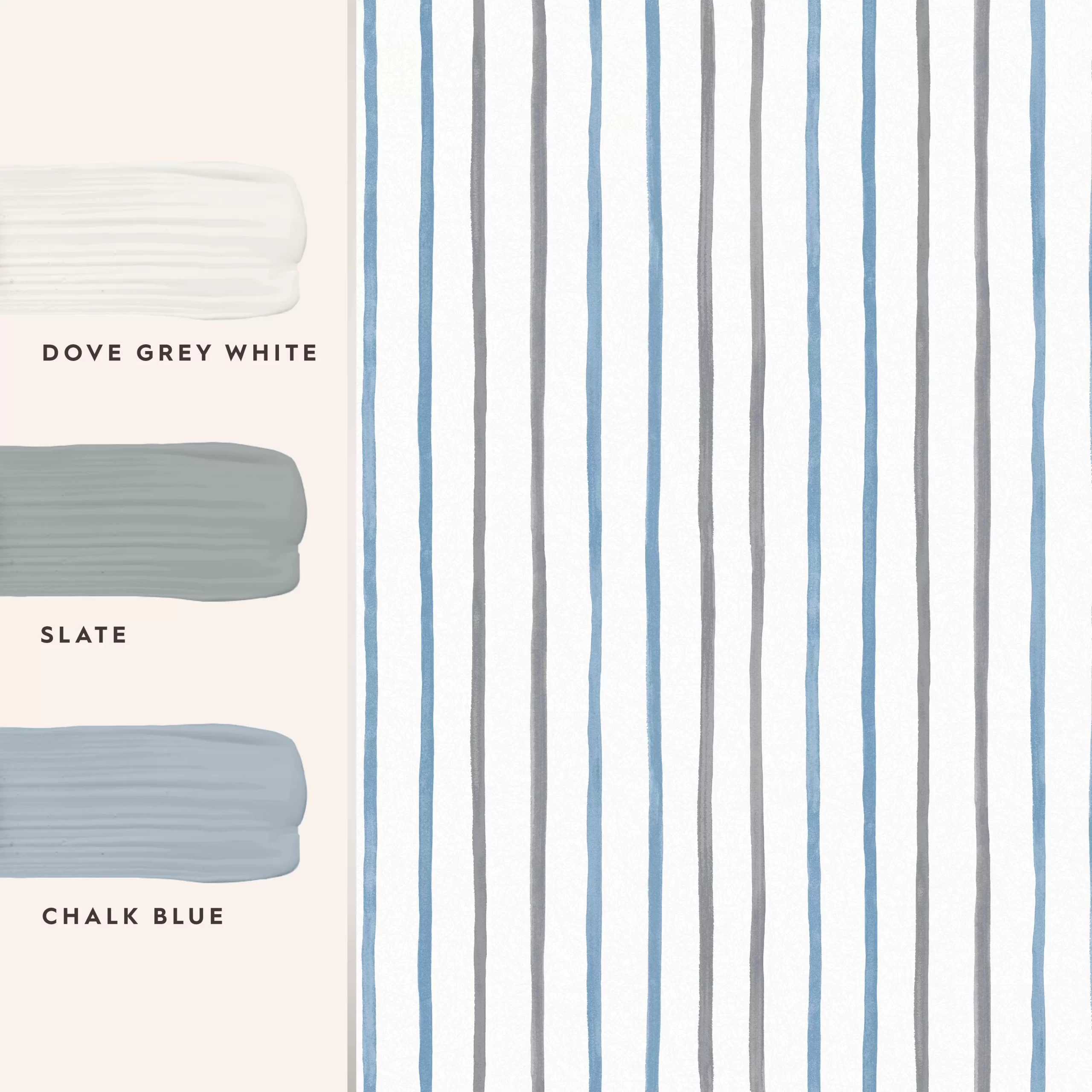 Laura Ashley Painterly Stripe Blue, Grey & White Kids Smooth Wallpaper 4 Laura Ashley Painterly Stripe Blue, Grey & White Kids Smooth Wallpaper - Image 4