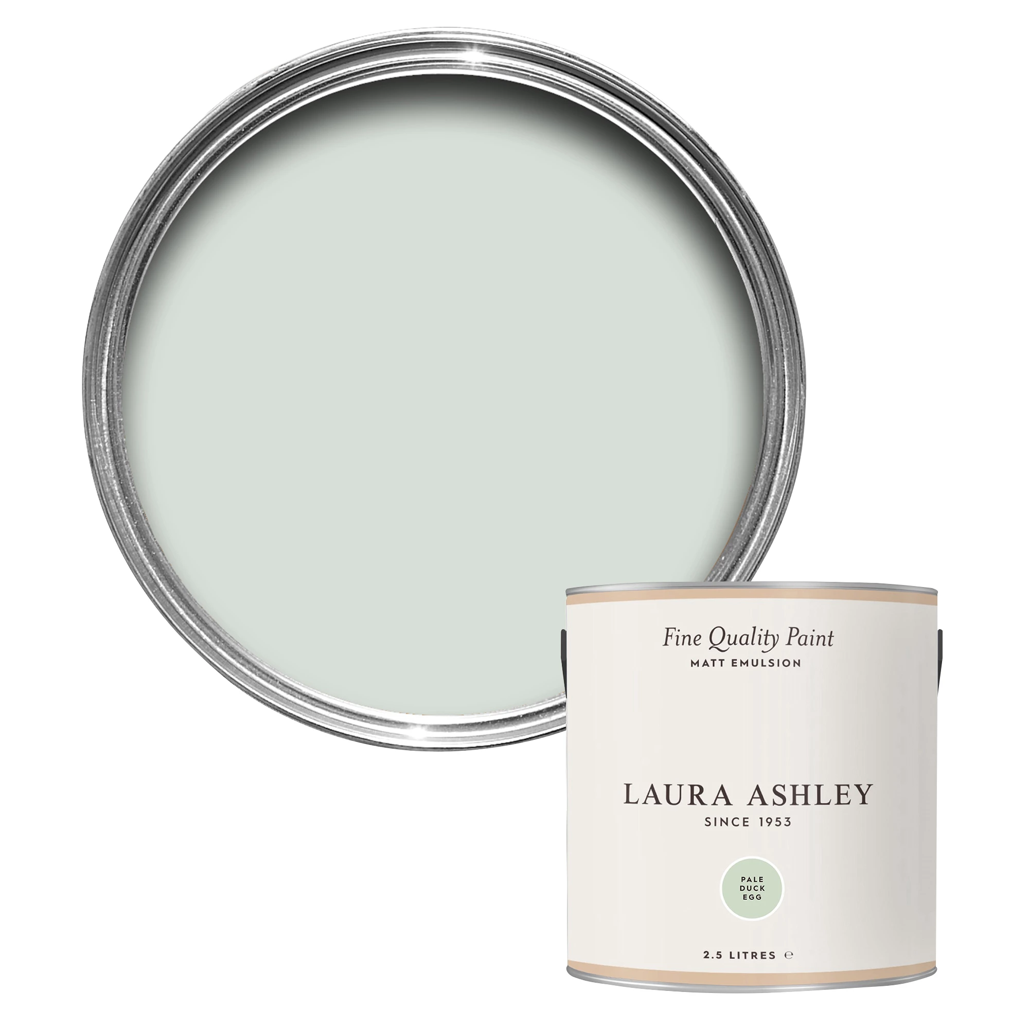 Laura Ashley Pale Duck Egg Matt Emulsion Paint, 2.5L 1 Laura Ashley Pale Duck Egg Matt Emulsion Paint, 2.5L