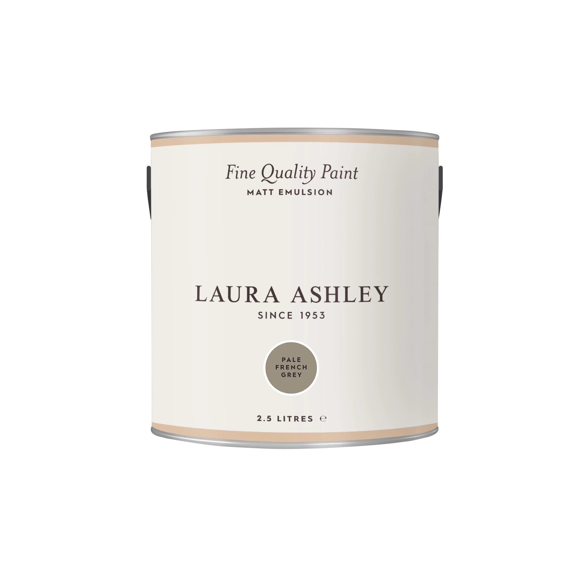 Laura Ashley Pale French Grey Matt Emulsion Paint, 2.5L 4 Laura Ashley Pale French Grey Matt Emulsion Paint, 2.5L - Image 4