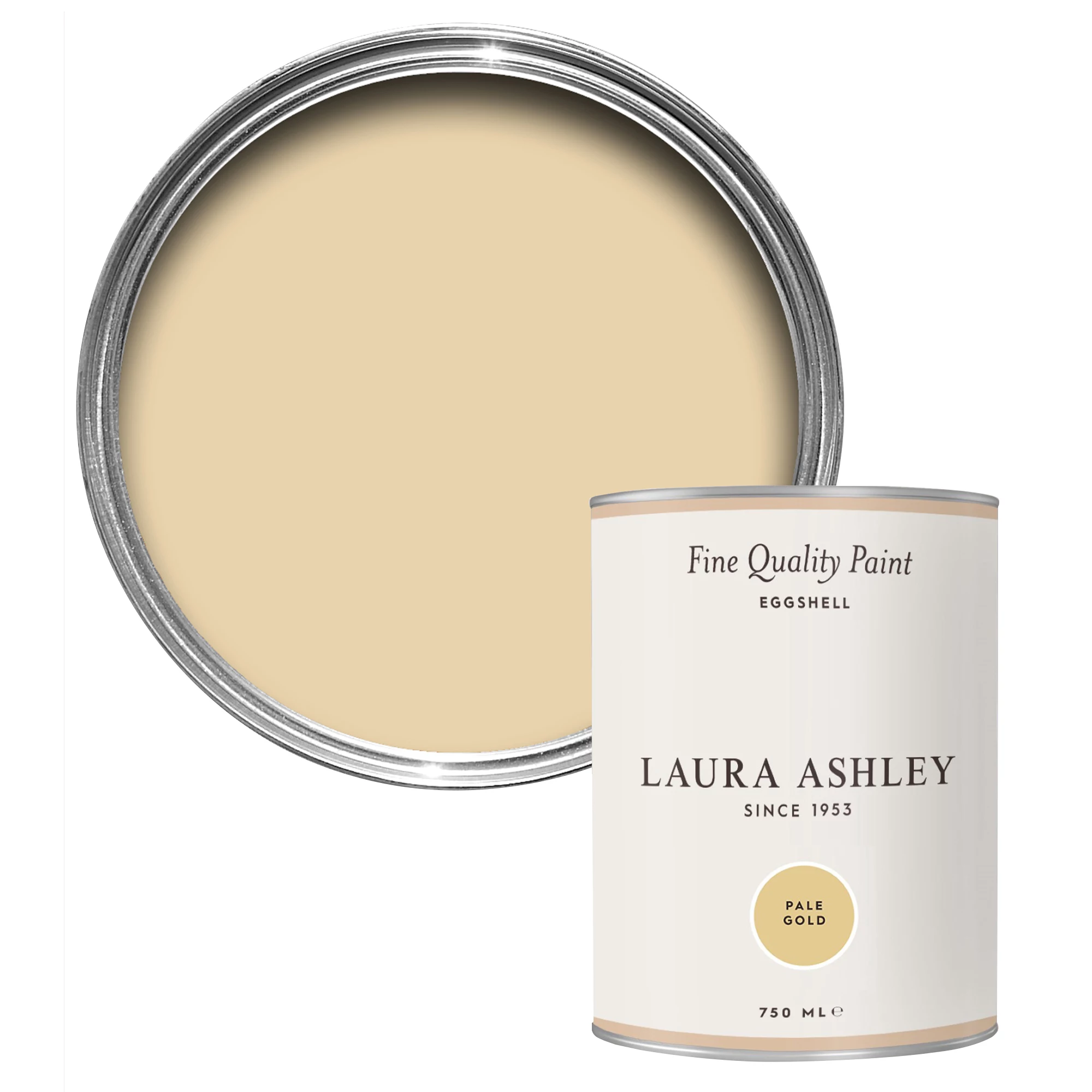 Laura Ashley Pale Gold Eggshell Emulsion Paint, 750ml 1 Laura Ashley Pale Gold Eggshell Emulsion Paint, 750ml