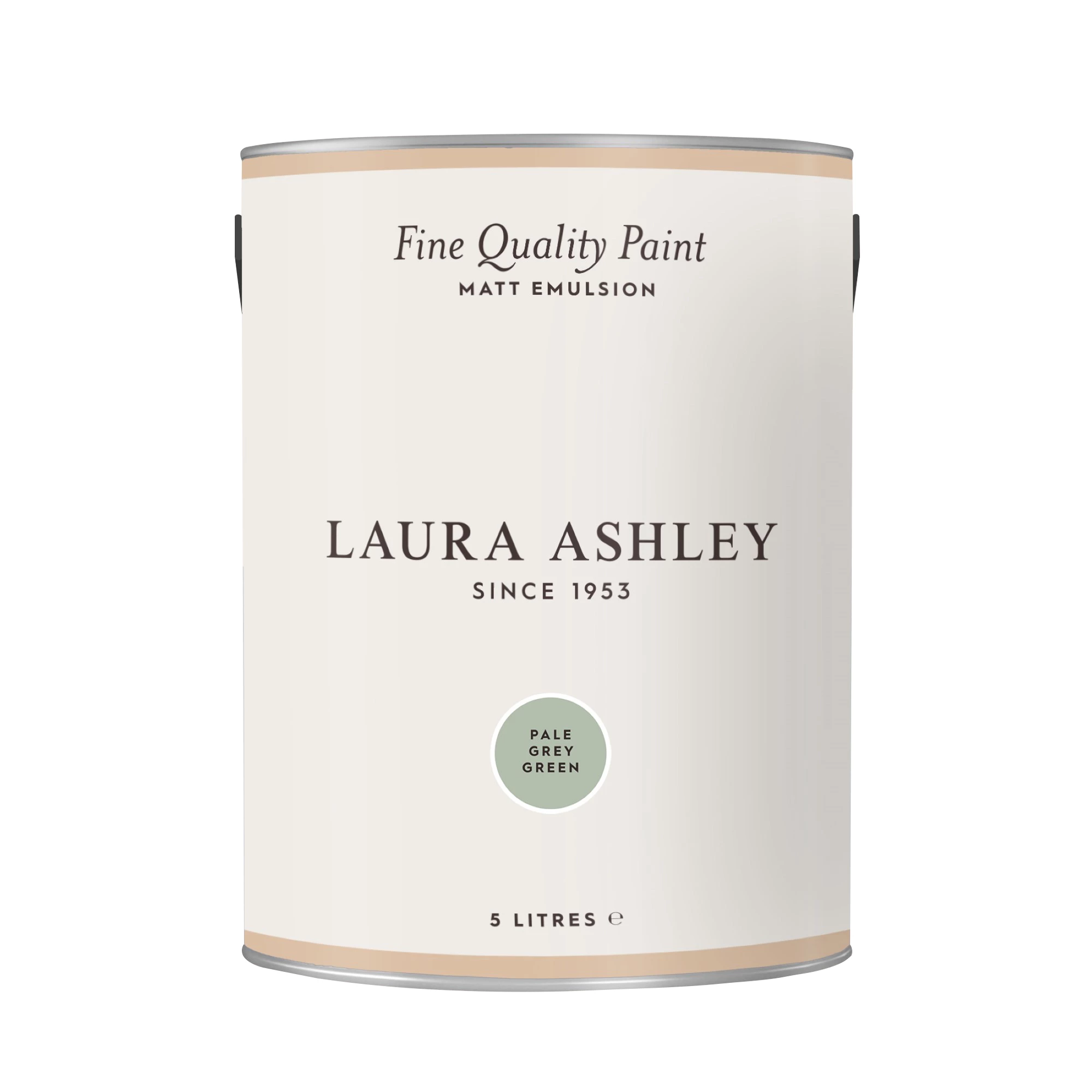 Laura Ashley Pale Grey Green Matt Emulsion Paint, 5L 2 Laura Ashley Pale Grey Green Matt Emulsion Paint, 5L - Image 2