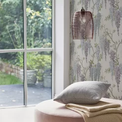 Laura Ashley Pale Iris Wisteria Smooth Wallpaper -Laura Ashley Sales Store laura ashley pale iris wisteria smooth wallpaper5011583467123 21i bq