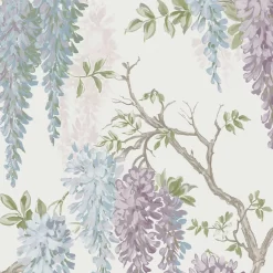 Laura Ashley Pale Iris Wisteria Smooth Wallpaper -Laura Ashley Sales Store laura ashley pale iris wisteria smooth wallpaper5011583467123 37c bq