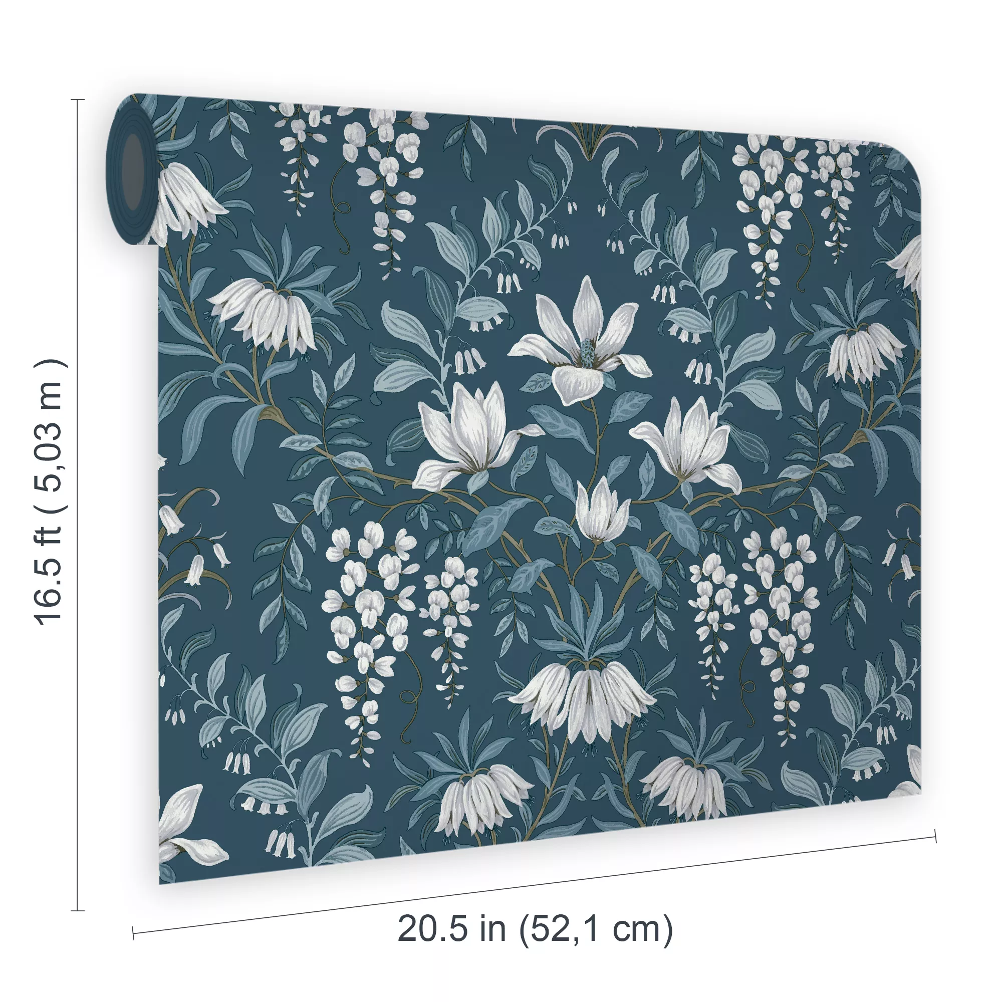 Laura Ashley Parterre Dark Seaspray Damask Smooth Wallpaper 6 Laura Ashley Parterre Dark Seaspray Damask Smooth Wallpaper - Image 6