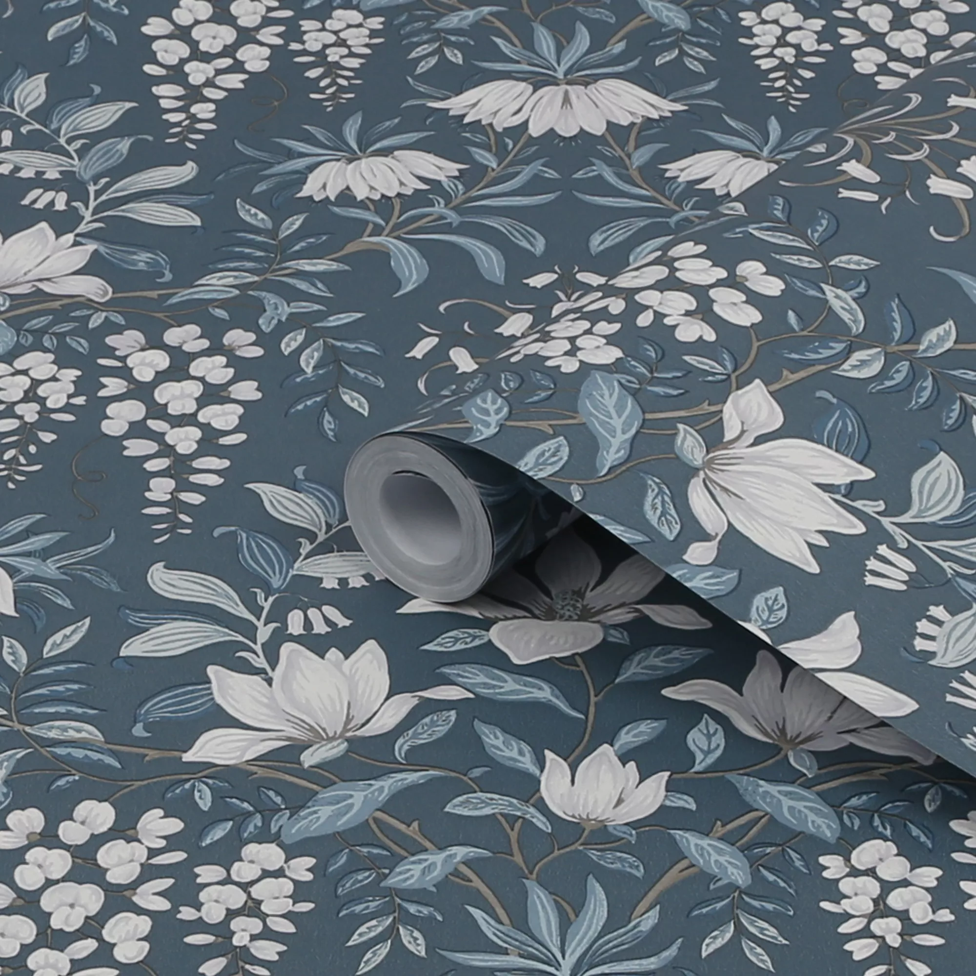 Laura Ashley Parterre Dark Seaspray Damask Smooth Wallpaper 2 Laura Ashley Parterre Dark Seaspray Damask Smooth Wallpaper - Image 2