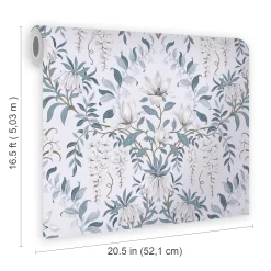 Laura Ashley Parterre Off White & Seaspray Damask Smooth Wallpaper -Laura Ashley Sales Store laura ashley parterre off white seaspray damask smooth wallpaper5011583468595 02t bq