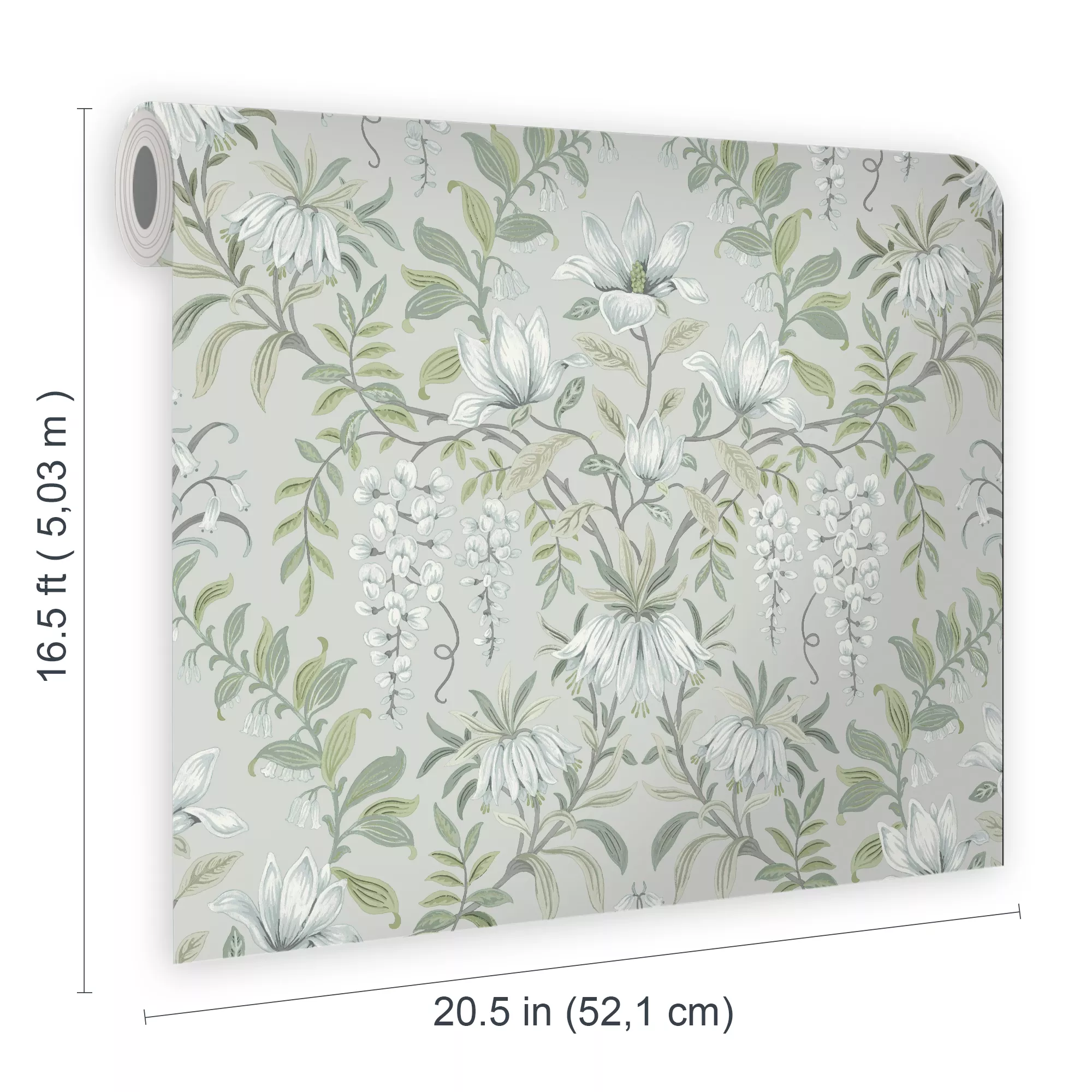 Laura Ashley Parterre Sage Damask Smooth Wallpaper 5 Laura Ashley Parterre Sage Damask Smooth Wallpaper - Image 5