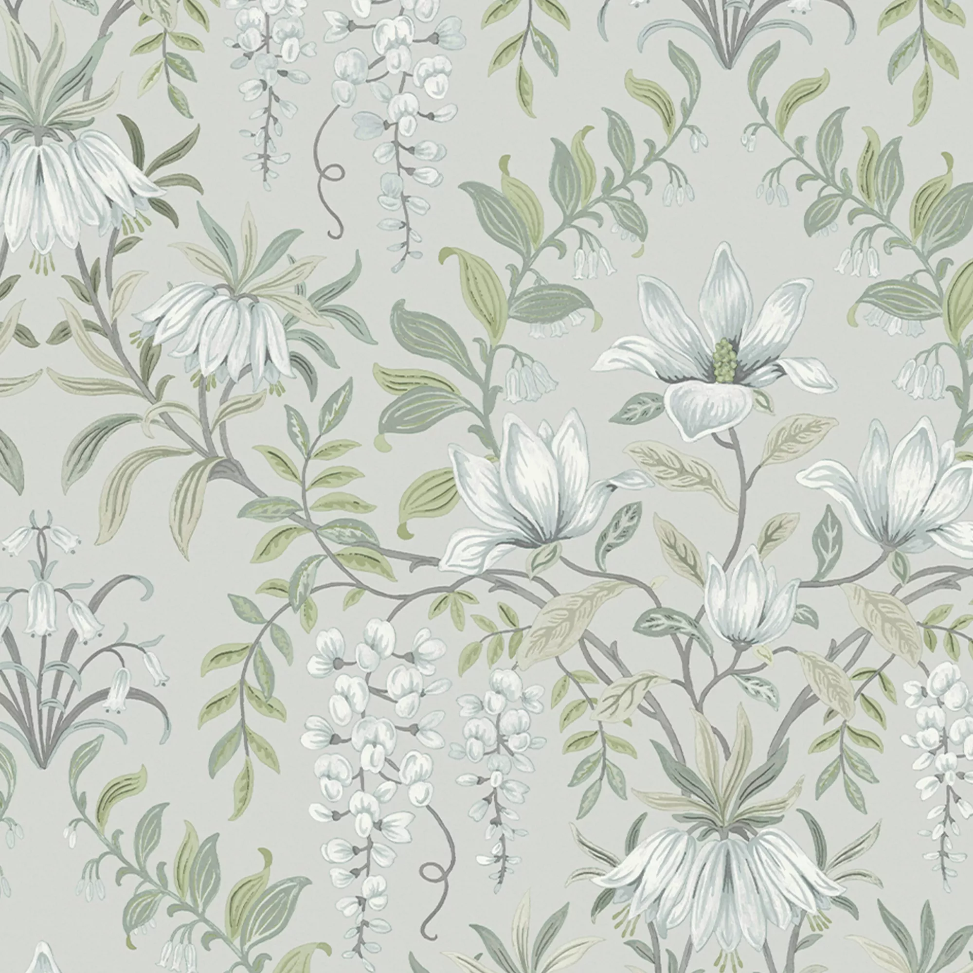Laura Ashley Parterre Sage Damask Smooth Wallpaper 2 Laura Ashley Parterre Sage Damask Smooth Wallpaper - Image 2