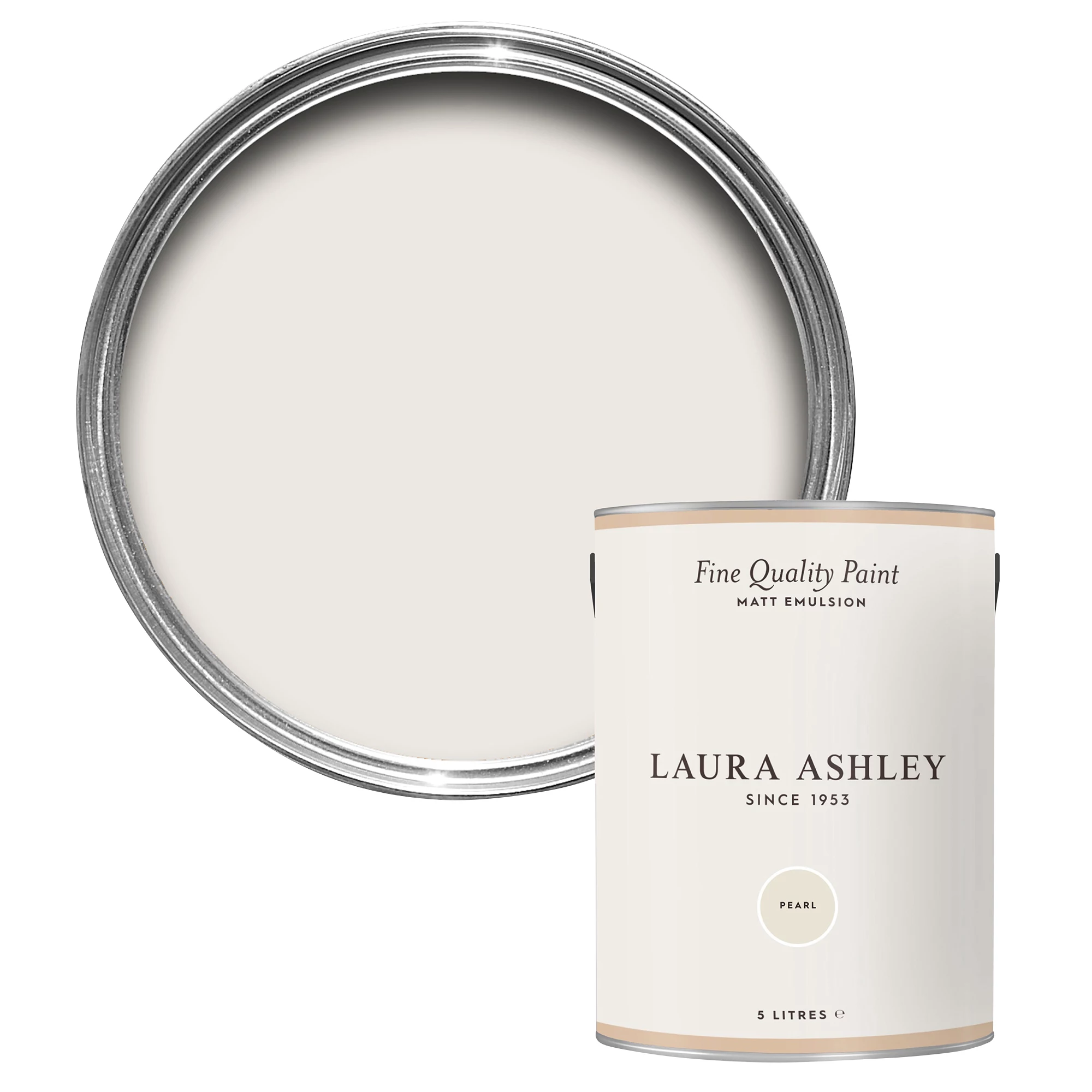 Laura Ashley Pearl Matt Emulsion Paint, 5L 1 Laura Ashley Pearl Matt Emulsion Paint, 5L
