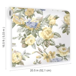 Laura Ashley Pembrey Yellow Floral Smooth Wallpaper -Laura Ashley Sales Store laura ashley pembrey yellow floral smooth wallpaper5011583523904 02t bq