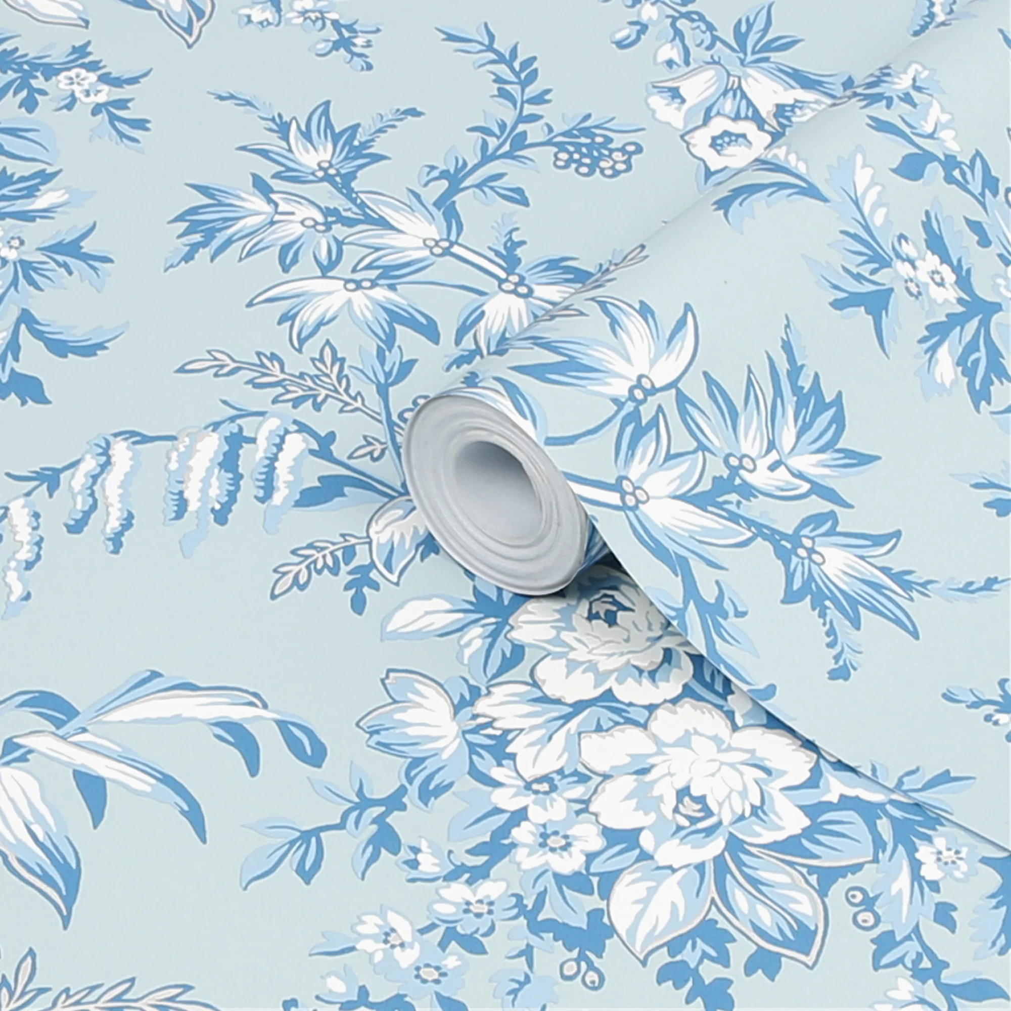 Laura Ashley Picardie Blue Sky Floral Smooth Wallpaper 1 Laura Ashley Picardie Blue Sky Floral Smooth Wallpaper