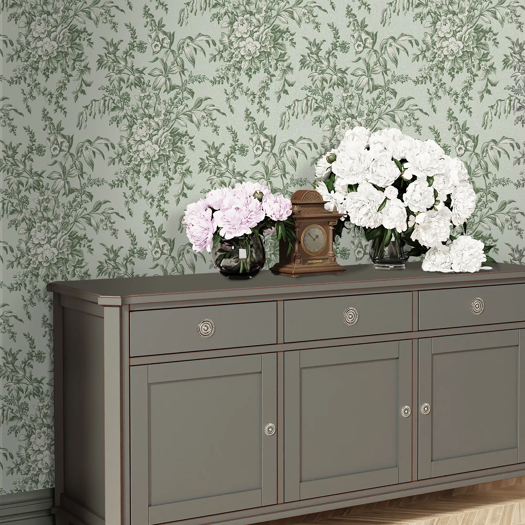Laura Ashley Picardie Sage Floral Smooth Wallpaper 4 Laura Ashley Picardie Sage Floral Smooth Wallpaper - Image 4
