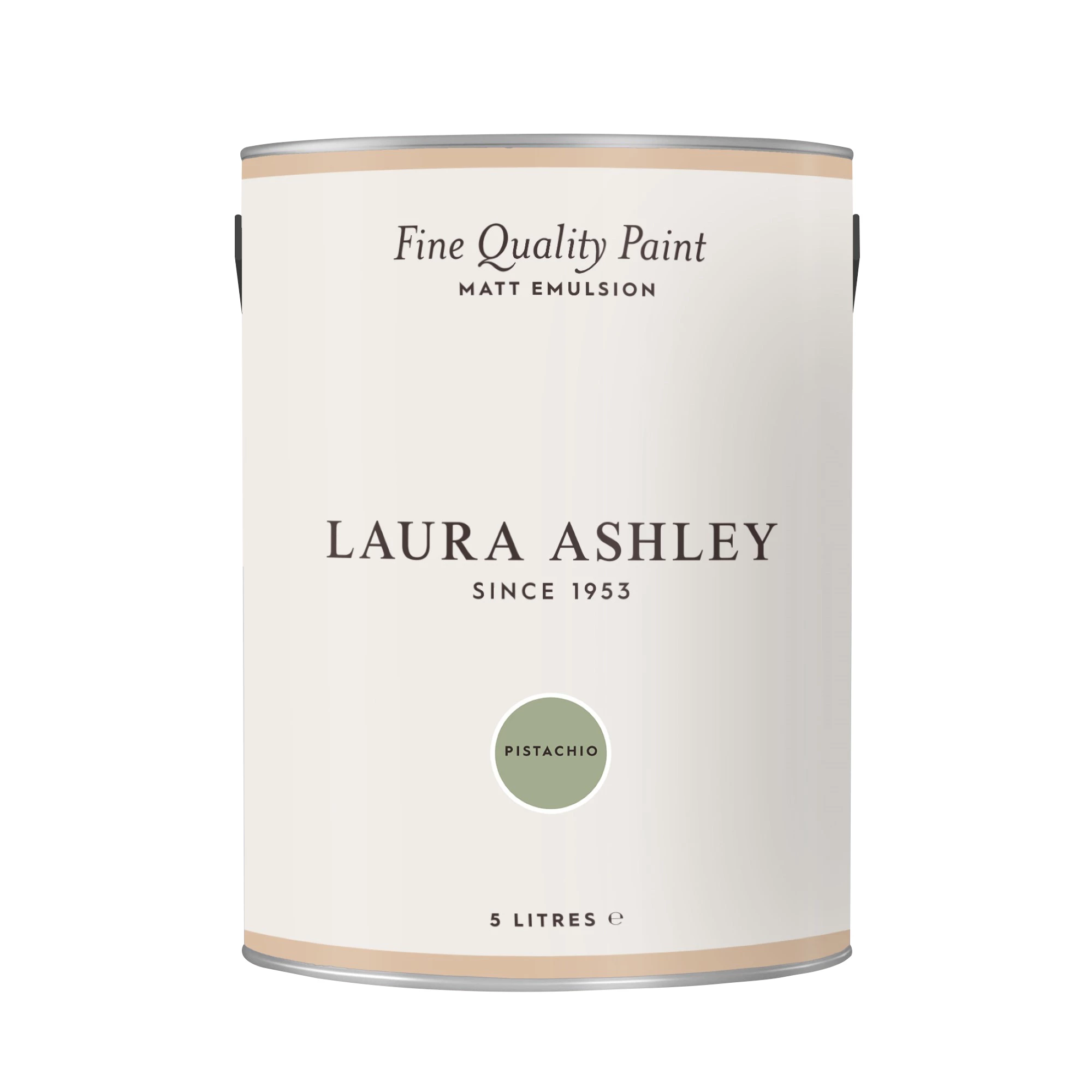 Laura Ashley Pistachio Matt Emulsion Paint, 5L 2 Laura Ashley Pistachio Matt Emulsion Paint, 5L - Image 2