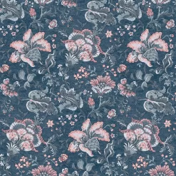 Laura Ashley Portia Dark Seaspray Floral Smooth Wallpaper