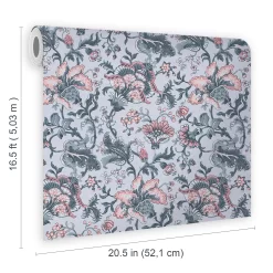 Laura Ashley Portia Pale Slate Floral Smooth Wallpaper 11 Laura Ashley Portia Pale Slate Floral Smooth Wallpaper -Laura Ashley Sales Store laura ashley portia pale slate floral smooth wallpaper5011583486834 02t bq