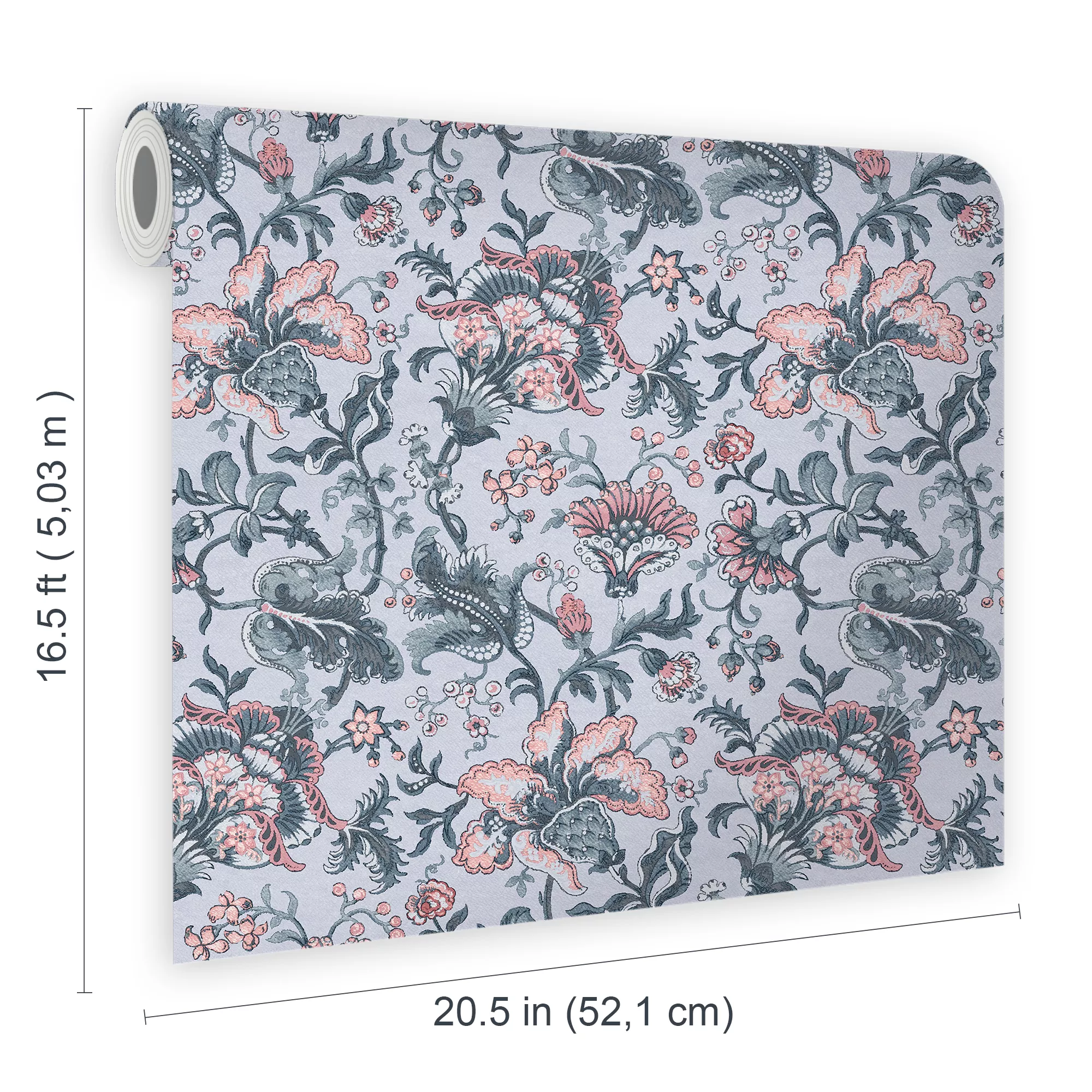 Laura Ashley Portia Pale Slate Floral Smooth Wallpaper 6 Laura Ashley Portia Pale Slate Floral Smooth Wallpaper - Image 6