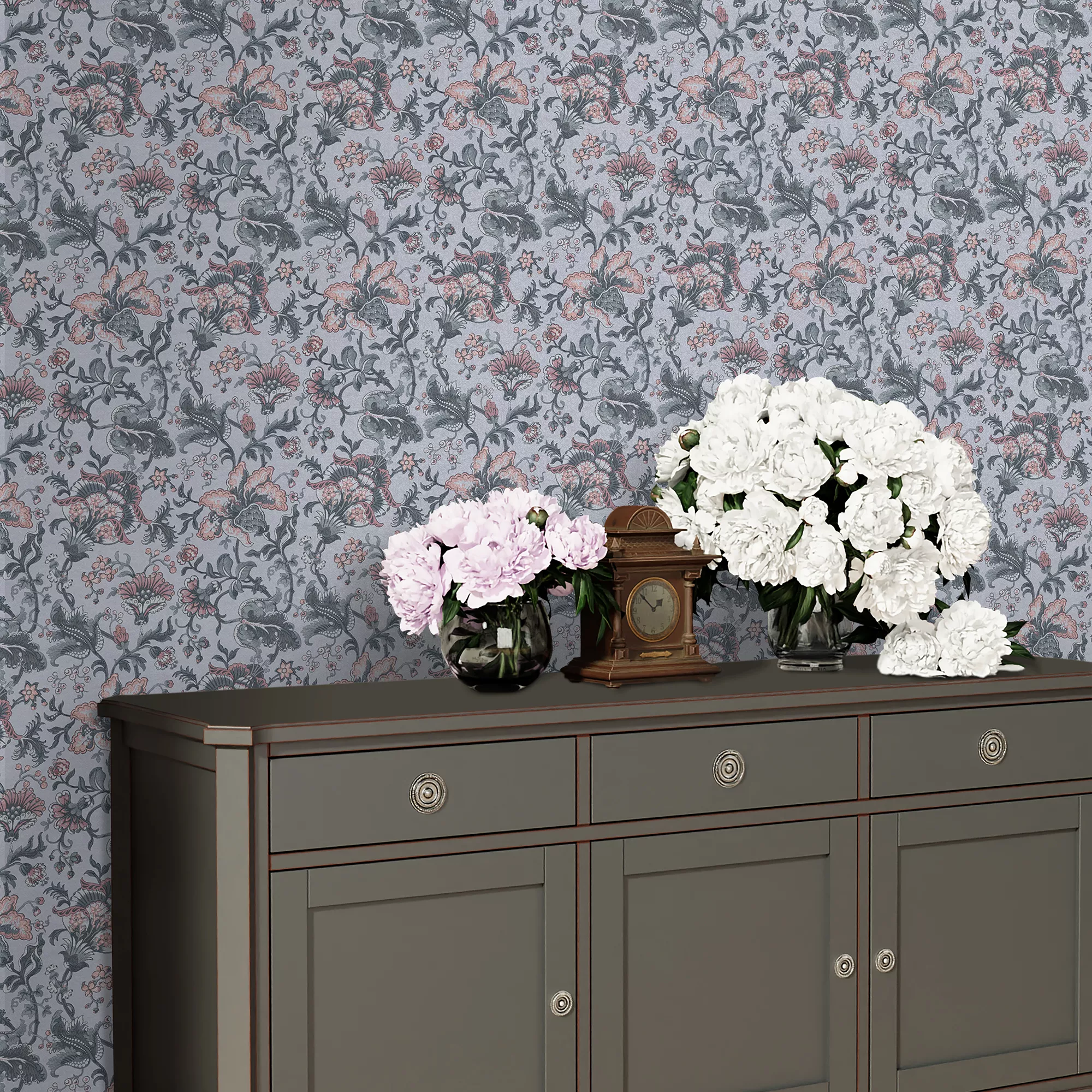 Laura Ashley Portia Pale Slate Floral Smooth Wallpaper 5 Laura Ashley Portia Pale Slate Floral Smooth Wallpaper - Image 5