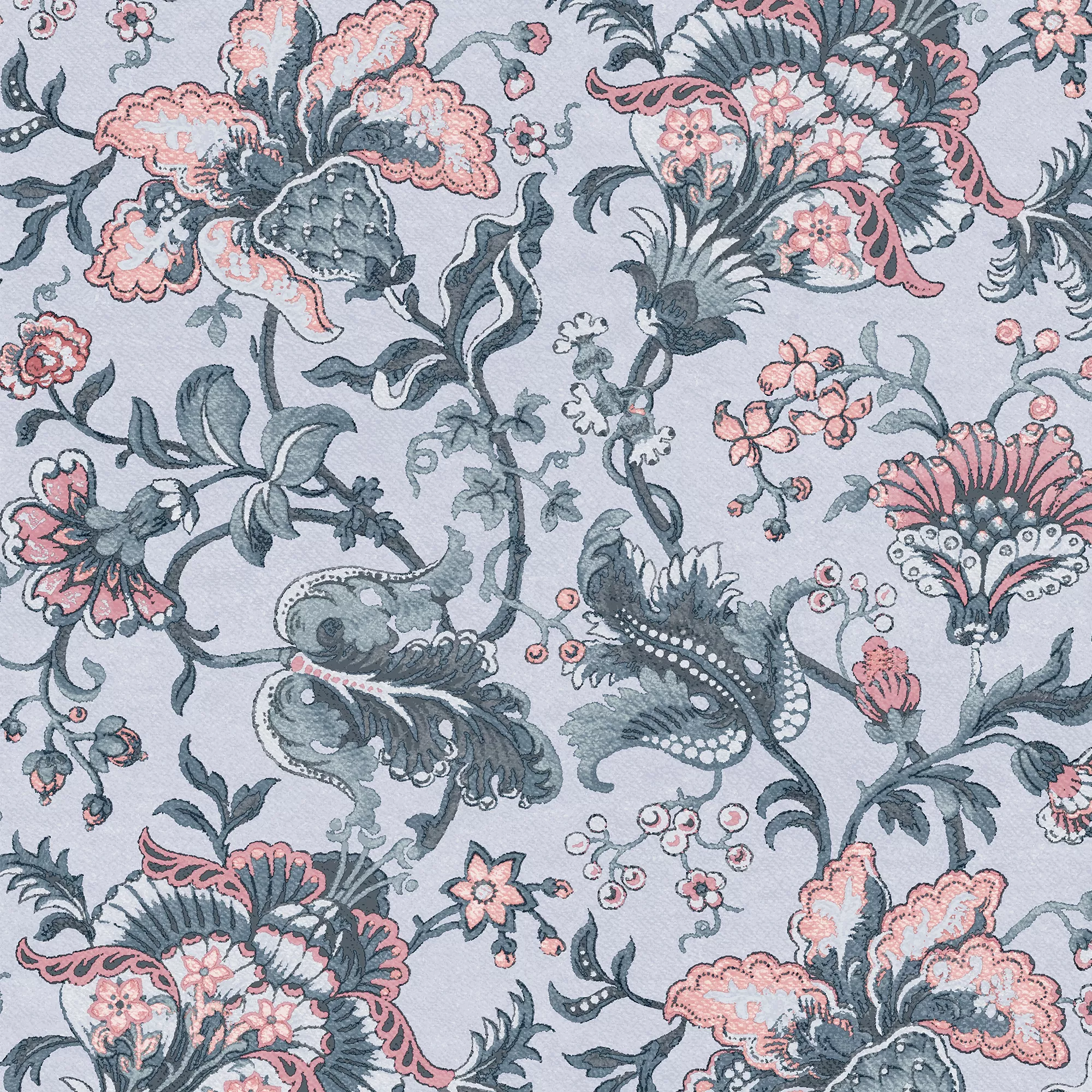Laura Ashley Portia Pale Slate Floral Smooth Wallpaper 3 Laura Ashley Portia Pale Slate Floral Smooth Wallpaper - Image 3