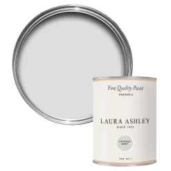 Laura Ashley Powder Grey Eggshell Emulsion Paint, 750ml