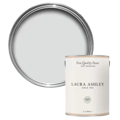 Laura Ashley Powder Grey Matt Emulsion Paint, 5L