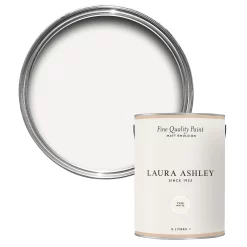 Laura Ashley Pure White Matt Emulsion Paint, 5L