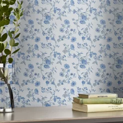 Laura Ashley Rambling Rector Blue Sky Floral Smooth Wallpaper -Laura Ashley Sales Store laura ashley rambling rector blue sky floral smooth wallpaper5011583492804 20i bq