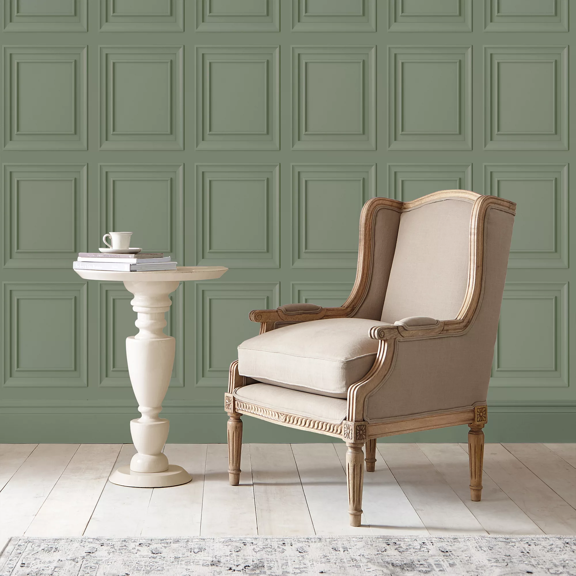 Laura Ashley Redbrook Sage Wood Effect Smooth Wallpaper 4 Laura Ashley Redbrook Sage Wood Effect Smooth Wallpaper - Image 4