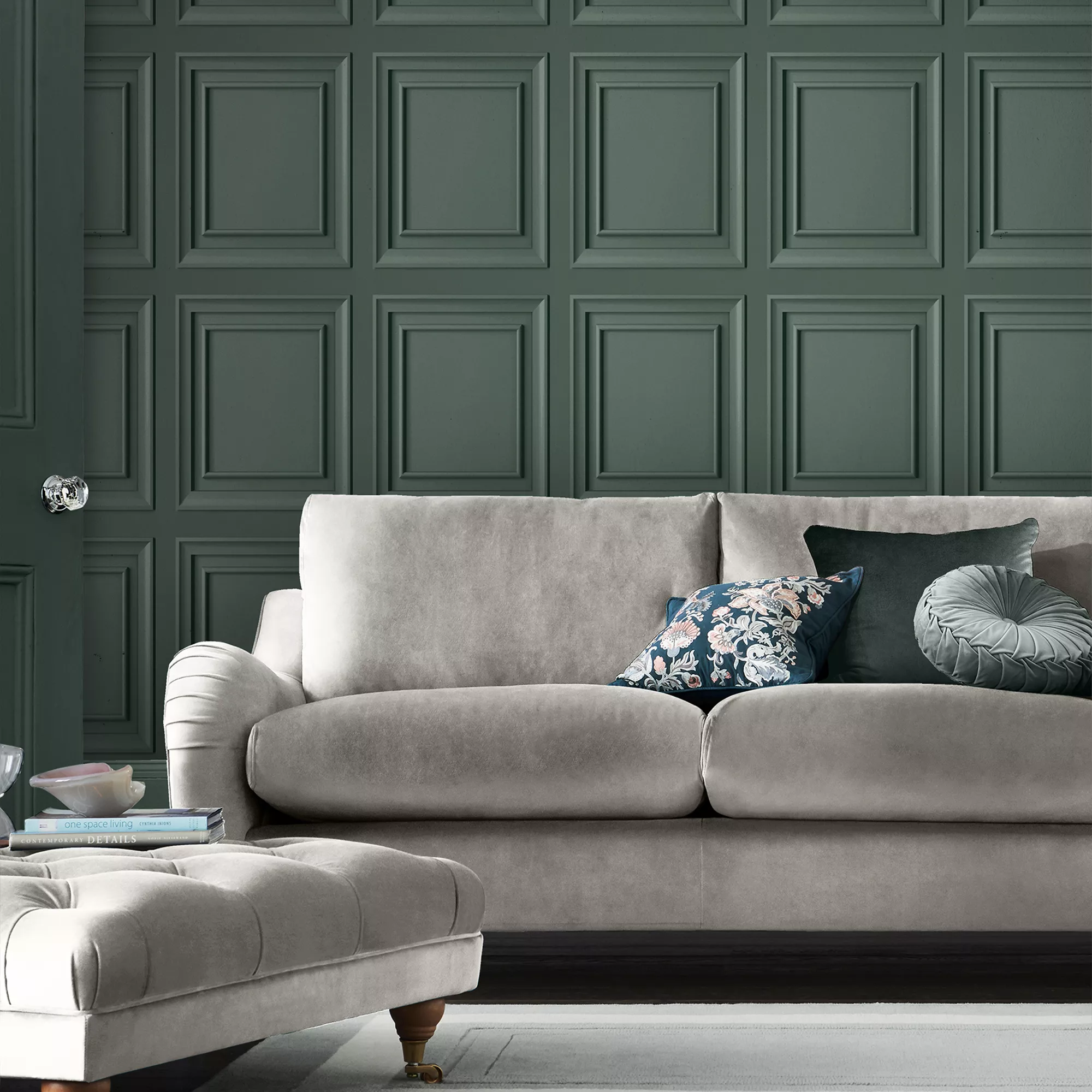 Laura Ashley Redbrook Wood Panel Green Brick / Wood Effect Smooth Wallpaper 5 Laura Ashley Redbrook Wood Panel Green Brick / Wood Effect Smooth Wallpaper - Image 5