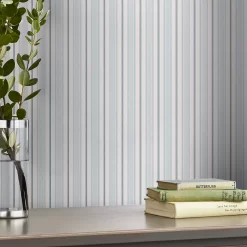 Laura Ashley Romantic Opulence Blue Stripe Smooth Wallpaper -Laura Ashley Sales Store laura ashley romantic opulence blue stripe smooth wallpaper5011583493191 20i bq