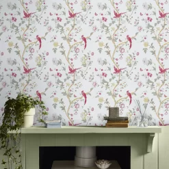 Laura Ashley Romantic Opulence Pink Animal Smooth Wallpaper -Laura Ashley Sales Store laura ashley romantic opulence pink animal smooth wallpaper5011583492682 20i bq