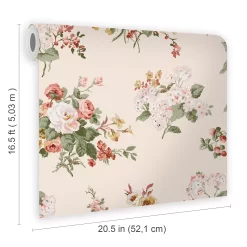 Laura Ashley Rosemore Pale Sable Floral Smooth Wallpaper -Laura Ashley Sales Store laura ashley rosemore pale sable floral smooth wallpaper5011583486476 02t bq