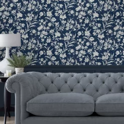 Laura Ashley Rye Blue Floral Smooth Wallpaper 11 Laura Ashley Rye Blue Floral Smooth Wallpaper -Laura Ashley Sales Store laura ashley rye blue floral smooth wallpaper5011583546118 20i bq