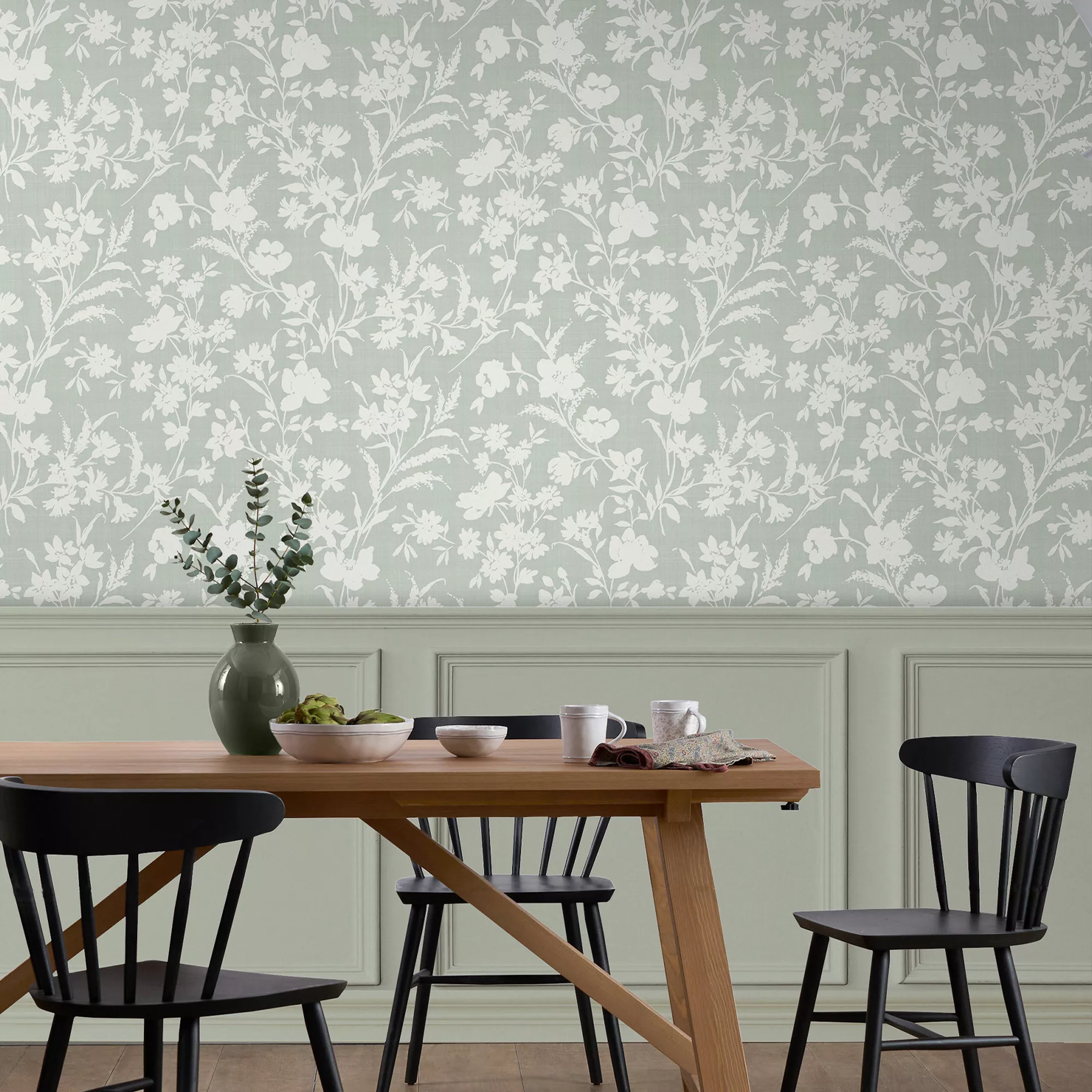 Laura Ashley Rye Sage Floral Smooth Wallpaper 5 Laura Ashley Rye Sage Floral Smooth Wallpaper - Image 5