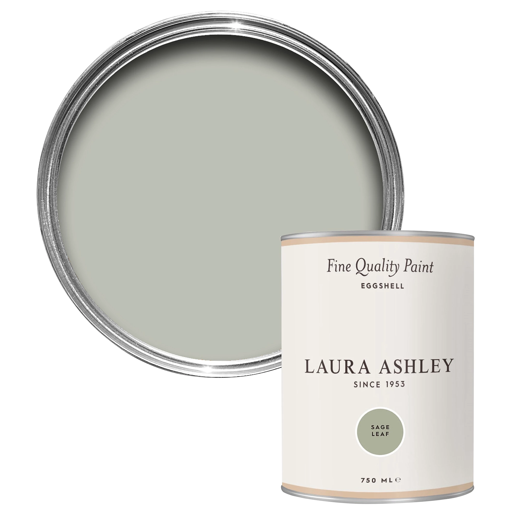 Laura Ashley Sage Leaf Eggshell Emulsion Paint, 750ml 1 Laura Ashley Sage Leaf Eggshell Emulsion Paint, 750ml