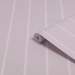 Laura Ashley Saltram Amethyst Stripe Smooth Wallpaper