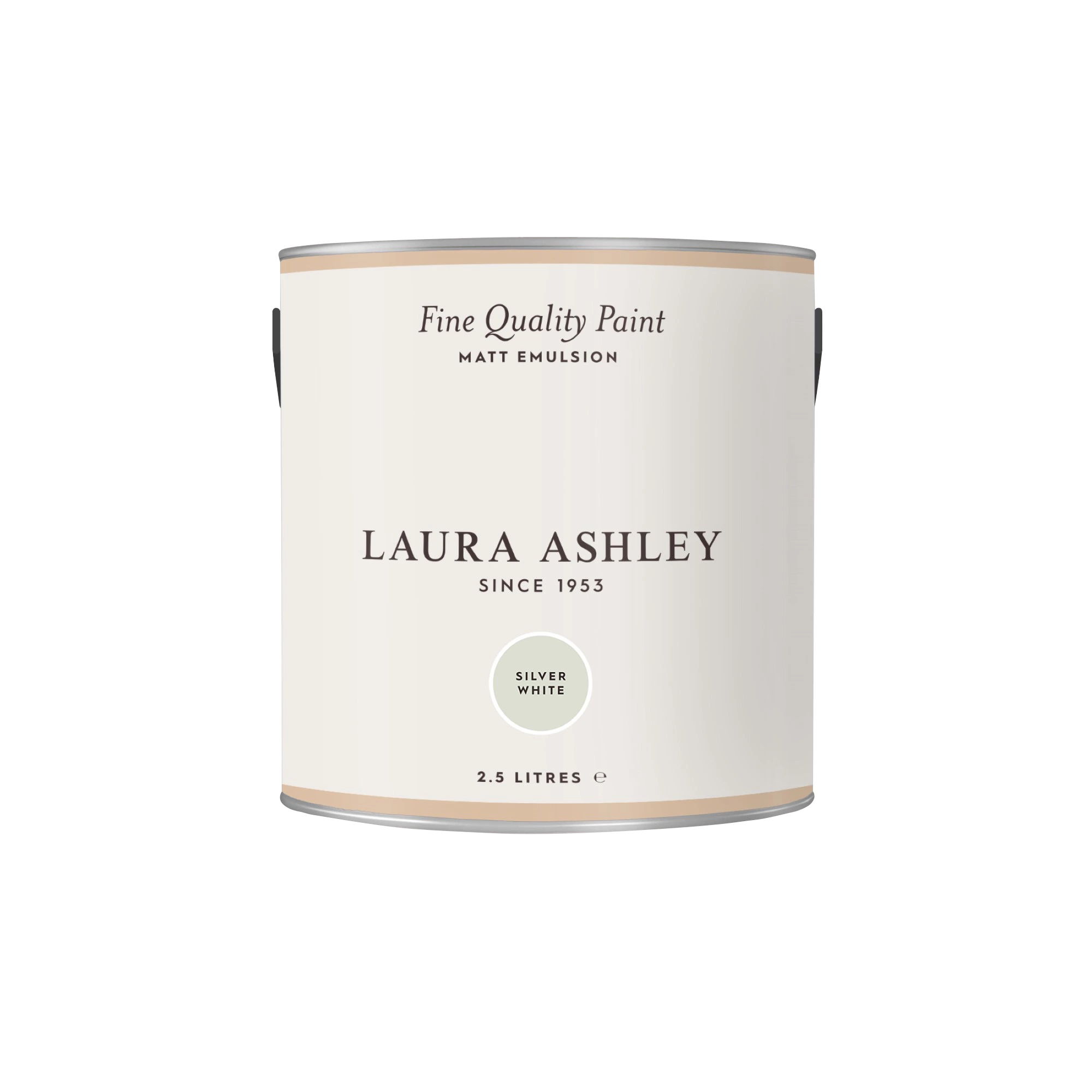 Laura Ashley Silver White Matt Emulsion Paint, 2.5L 4 Laura Ashley Silver White Matt Emulsion Paint, 2.5L - Image 4