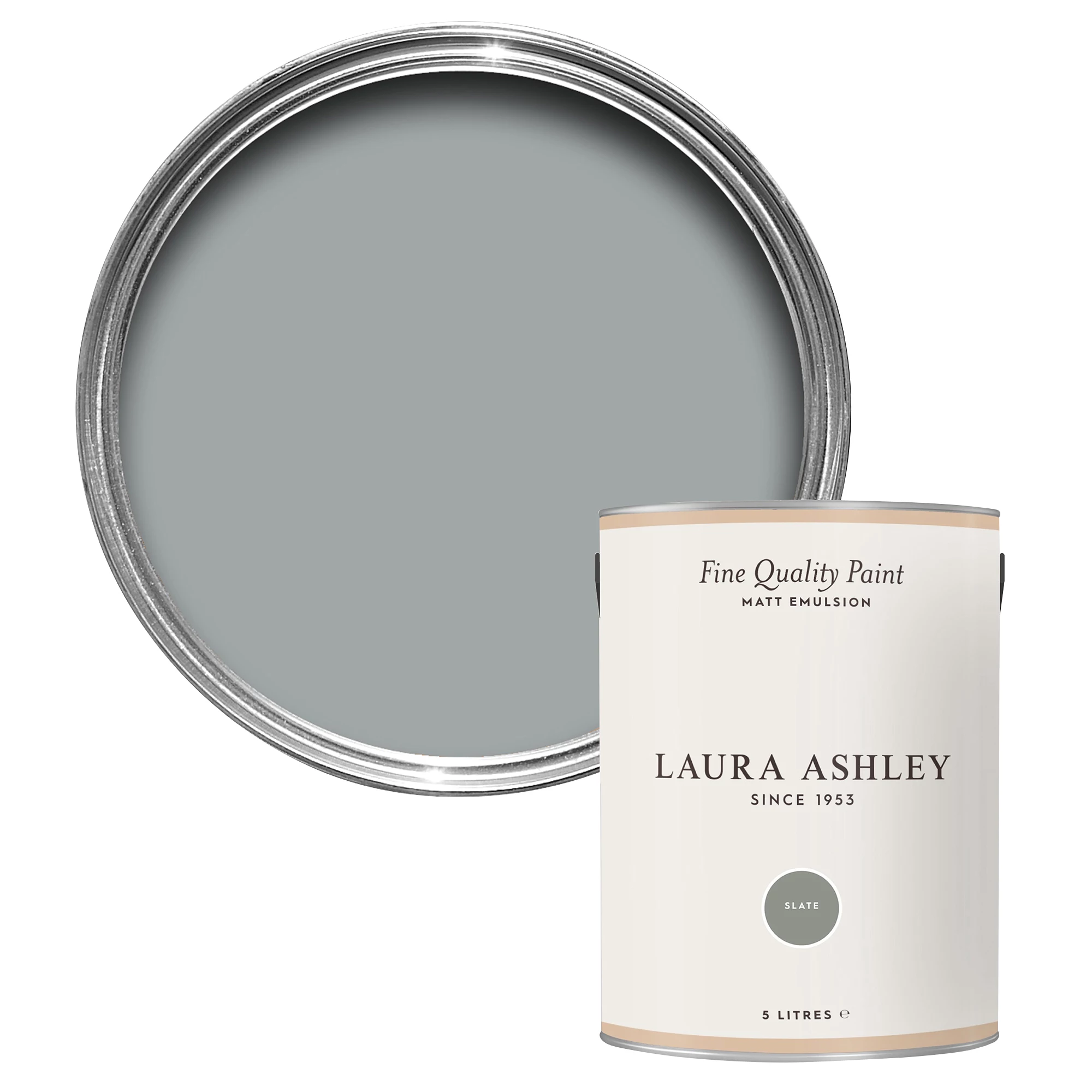 Laura Ashley Slate Matt Emulsion Paint, 5L 1 Laura Ashley Slate Matt Emulsion Paint, 5L