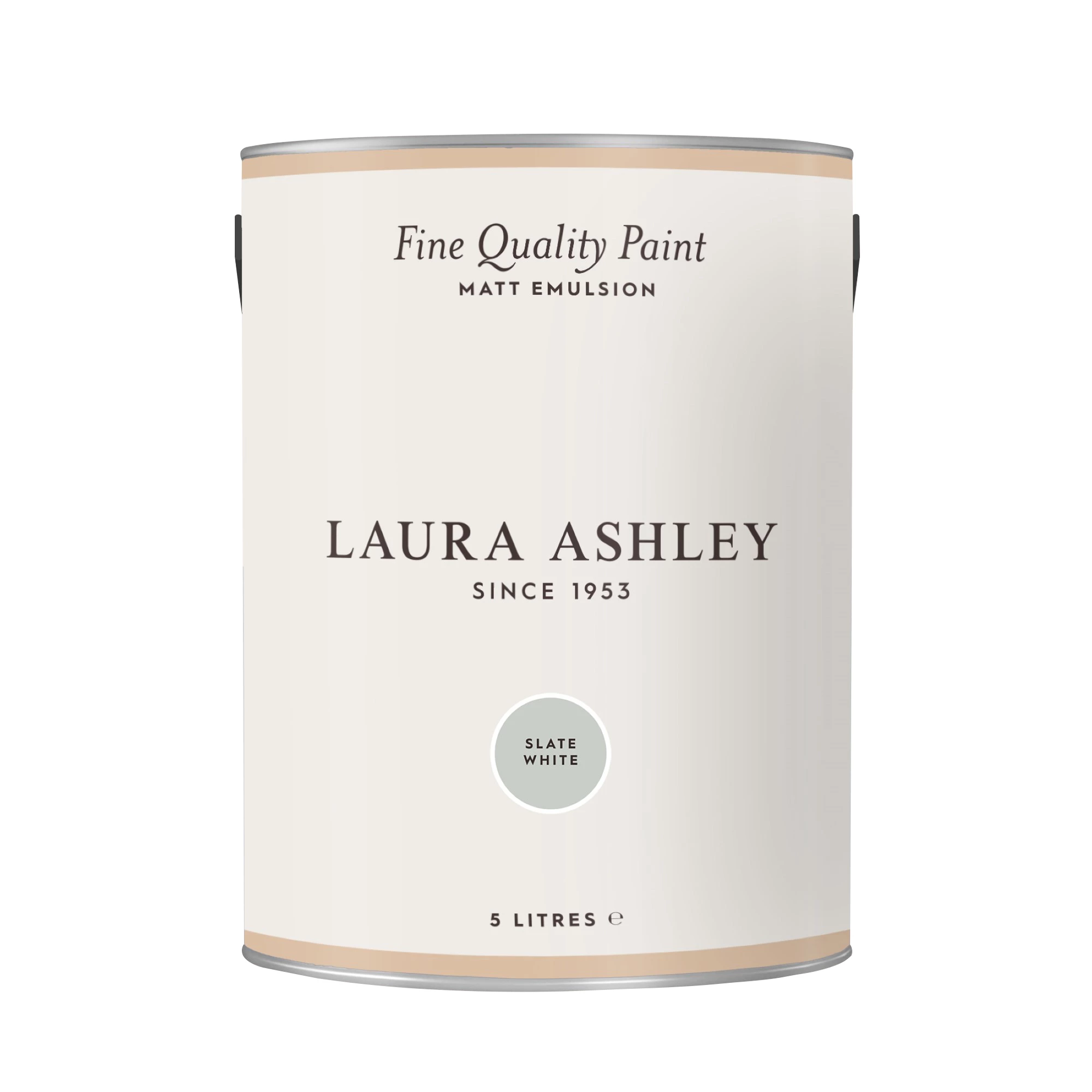 Laura Ashley Slate White Matt Emulsion Paint, 5L 2 Laura Ashley Slate White Matt Emulsion Paint, 5L - Image 2