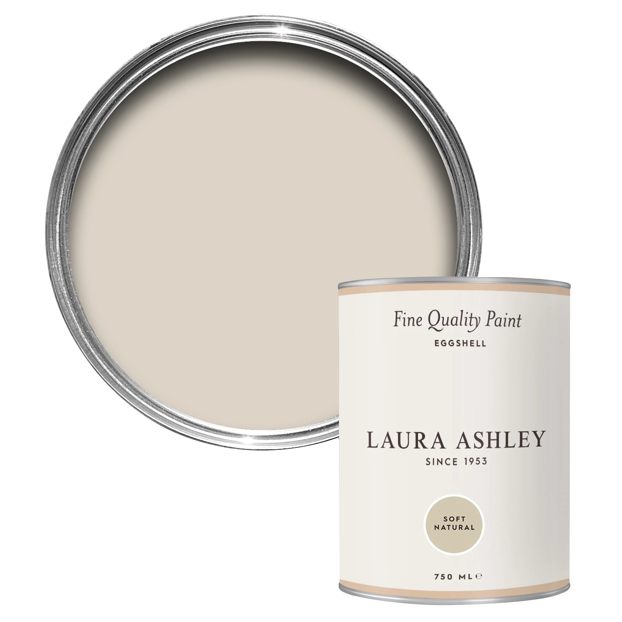 Laura Ashley Soft Natural Eggshell Emulsion Paint, 750ml 1 Laura Ashley Soft Natural Eggshell Emulsion Paint, 750ml