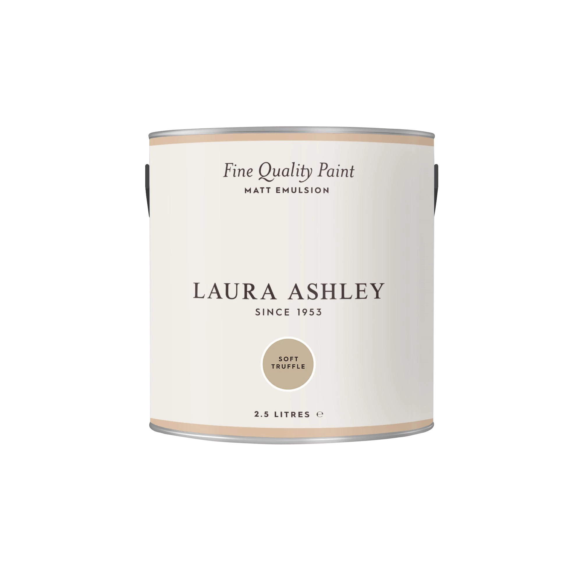 Laura Ashley Soft Truffle Matt Emulsion Paint, 2.5L 4 Laura Ashley Soft Truffle Matt Emulsion Paint, 2.5L - Image 4