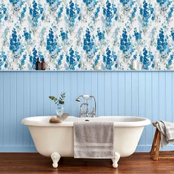 Laura Ashley Stocks Blue Sky Floral Smooth Wallpaper -Laura Ashley Sales Store laura ashley stocks blue sky floral smooth wallpaper5011583492835 21i bq
