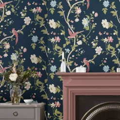 Laura Ashley Summer Palace Blue Trail Smooth Wallpaper 12 Laura Ashley Summer Palace Blue Trail Smooth Wallpaper -Laura Ashley Sales Store laura ashley summer palace blue trail smooth wallpaper5011583551365 21i bq