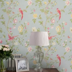 Laura Ashley Summer Palace Duck Egg Floral Smooth Wallpaper 9 Laura Ashley Summer Palace Duck Egg Floral Smooth Wallpaper -Laura Ashley Sales Store laura ashley summer palace duck egg floral smooth wallpaper5011583468205 20i bq